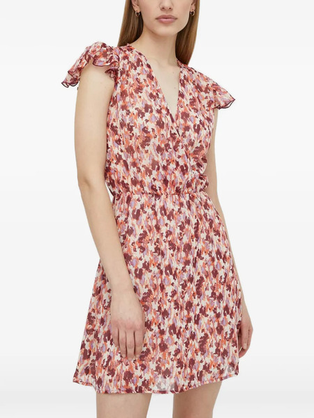  Morgan Ruffled Mini Dress - Neutrals 