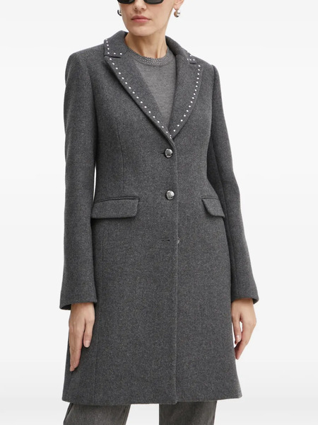  Morgan Studded Buttoned Coat - Grey 
