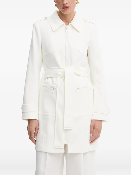 Morgan Zip Belt Coat - White 