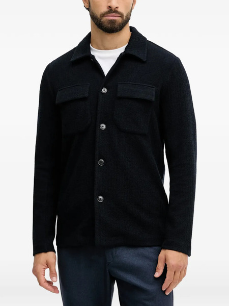  Mos Mosh Austin Buttoned Flap-pocket Shirt - Blue 