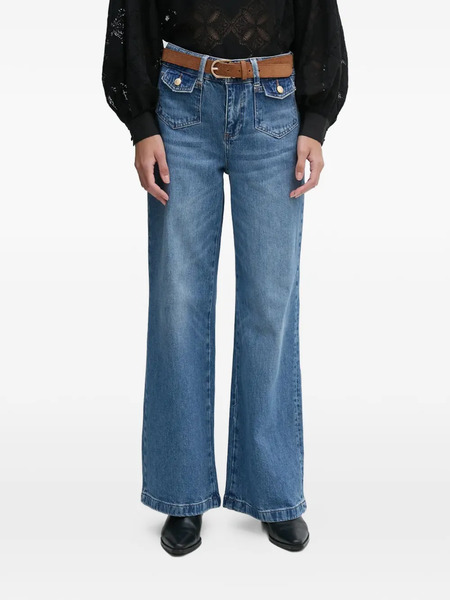  Mos Mosh Flap-pocket Jeans - Blue 