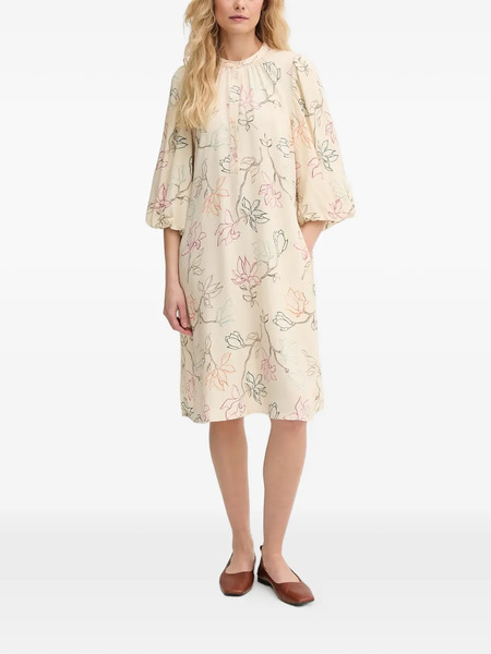  Mos Mosh Floral Midi Dress - Neutrals 