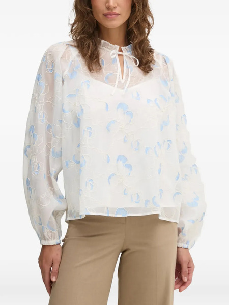  Mos Mosh Floral Ruffled Blouse - White 
