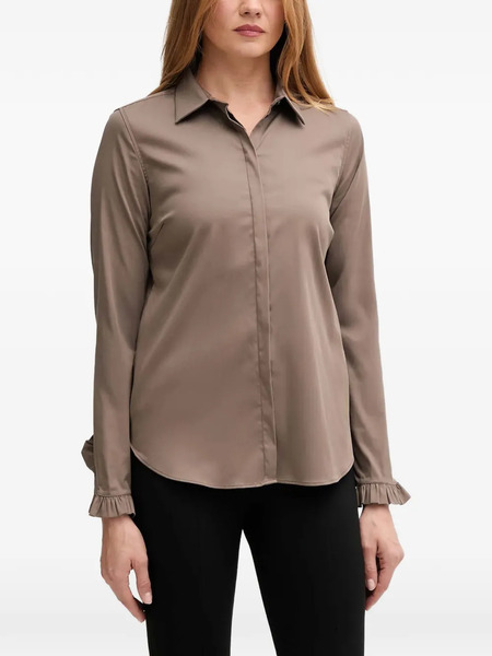  Mos Mosh Mattie Ruffled-cuffs Shirt - Brown 