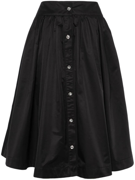  Moschino A-line Pleated Midi Skirt - Black 