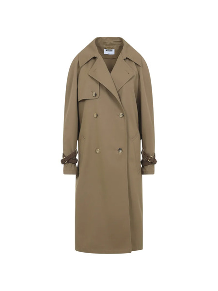  Moschino Belt Buckled Coat - Brown 