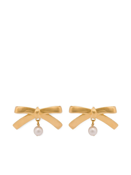  Moschino Bow-shaped Earrings - Gold 