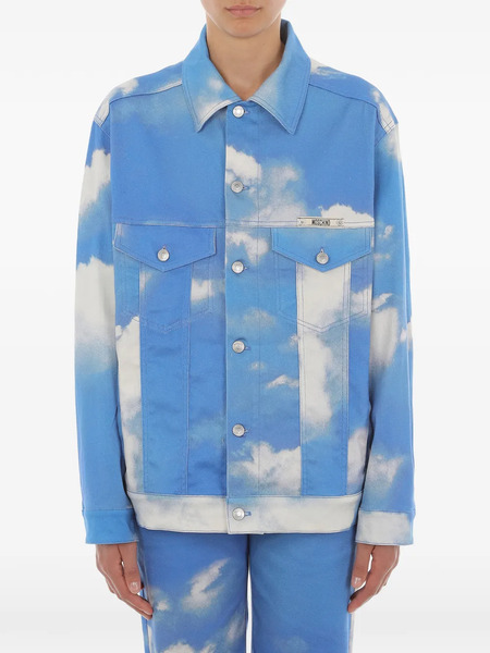  Moschino Clouds Cotton Jacket - Blue 
