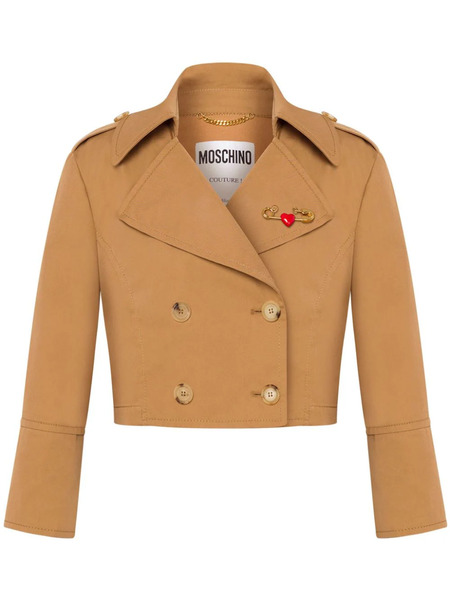  Moschino Cropped Double-breasted Jacket - Neutrals 