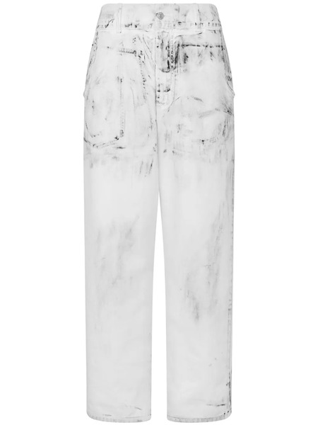  Moschino Distressed-effect Jeans - White 