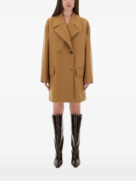  Moschino Double-breasted Coat - Brown 
