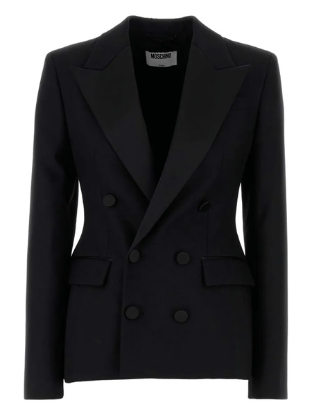  Moschino Double-breasted Wool Blazer - Black 