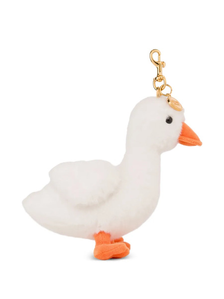  Moschino Duck-charm Keyring - White 