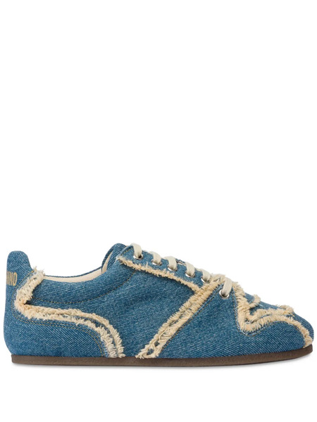  Moschino Frayed Sneakers - Blue 