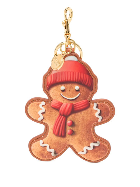  Moschino Gingerbread-print Keyring - Brown 