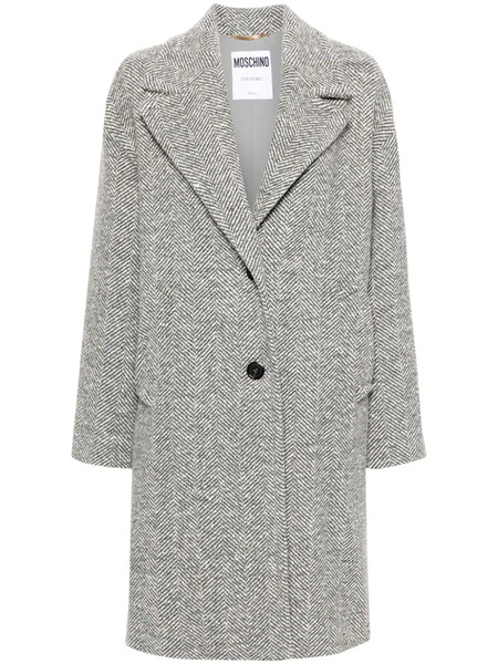  Moschino Herringbone Coat - Grey 