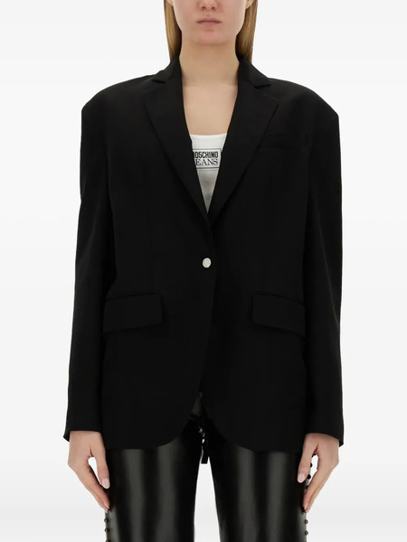  Moschino Jeans Button Single-breasted Jacket - Black 