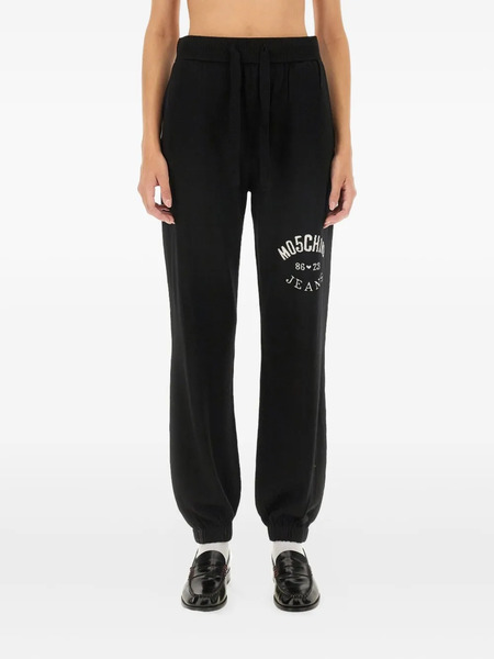  Moschino Jeans Drawstring Logo Trousers - Black 