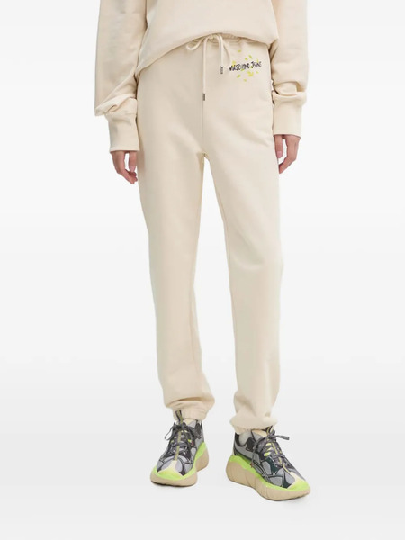  Moschino Jeans Drawstring Print Trousers - Neutrals 