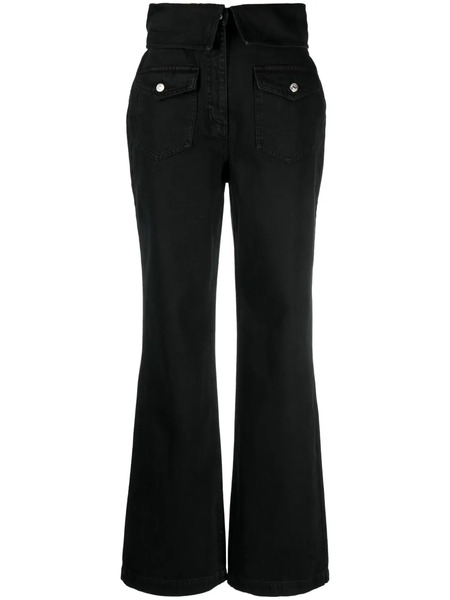  Moschino Jeans Folded-edge Flared Jeans - Black 