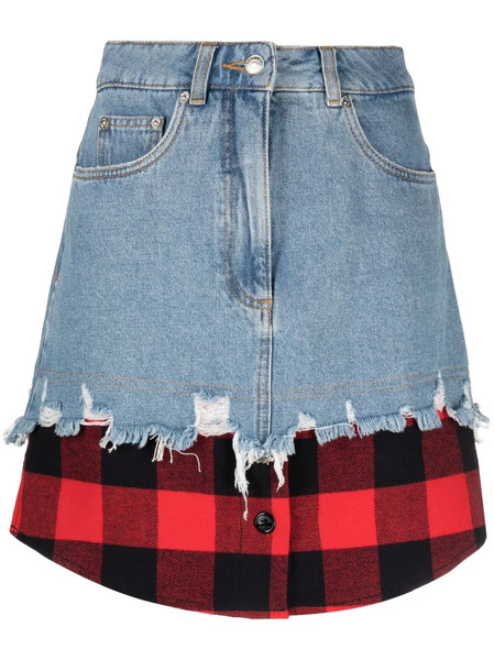  Moschino Jeans Layered-design Denim Skirt - Blue 