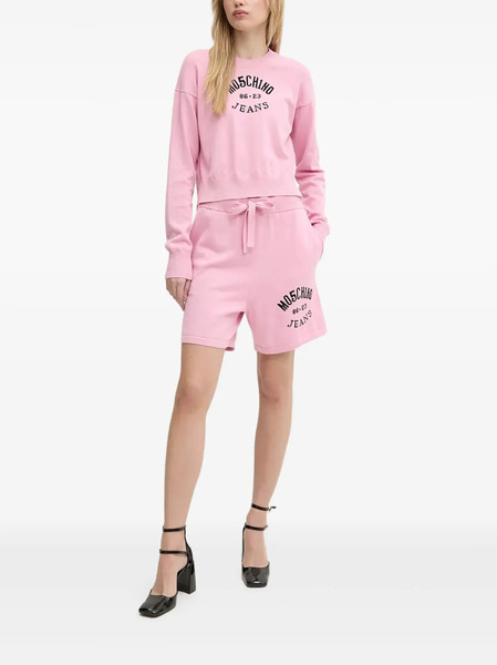  Moschino Jeans Logo-embroidered Shorts - Pink 