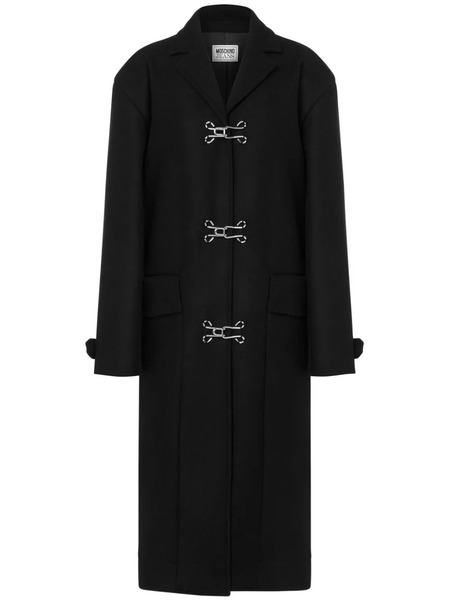  Moschino Jeans Notched-collar Single-breasted Coat - Black 