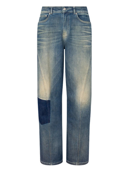  Moschino Jeans Patchwork Denim Jeans - Blue 