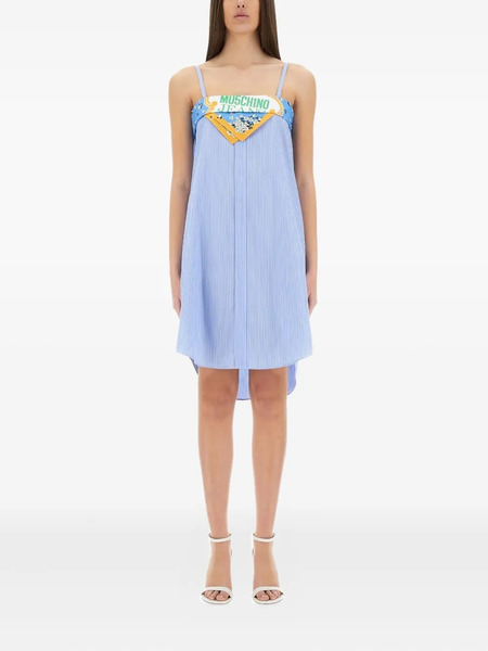  Moschino Jeans Striped-pattern Midi Dress - Blue 