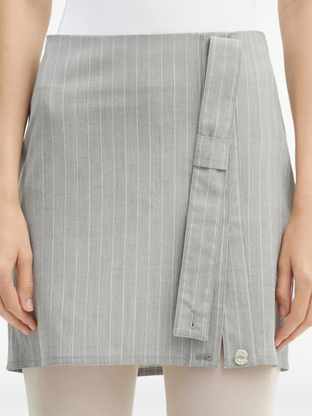  Moschino Jeans Striped-pattern Mini Skirt - Grey 