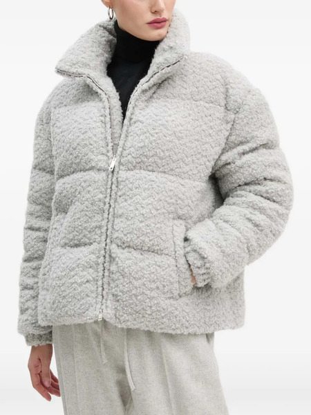  Moschino Jeans Zip-fastening Puffer Jacket - Grey 