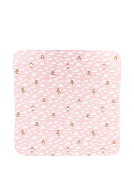  Moschino Kids Cloud Teddy Blanket - Pink 