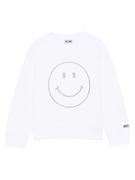  Moschino Kids Crystal-embellished Sweatshirt - White 