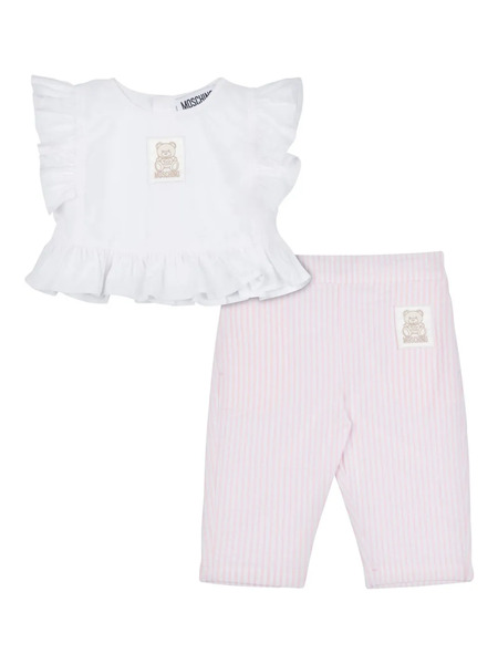  Moschino Kids Logo-patch Trouser Set - Pink 