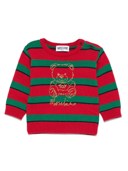  Moschino Kids Striped Sweater - Red 