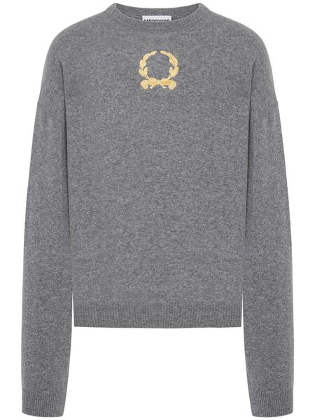  Moschino Laurel-embroidered Jumper - Grey 