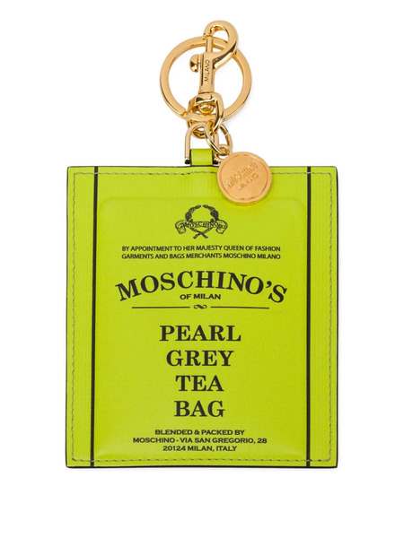  Moschino Leather Keyring - Green 