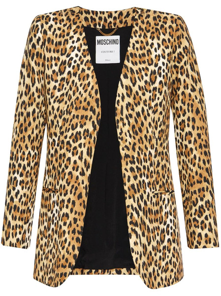 Moschino Leopard-print Blazer - Brown 