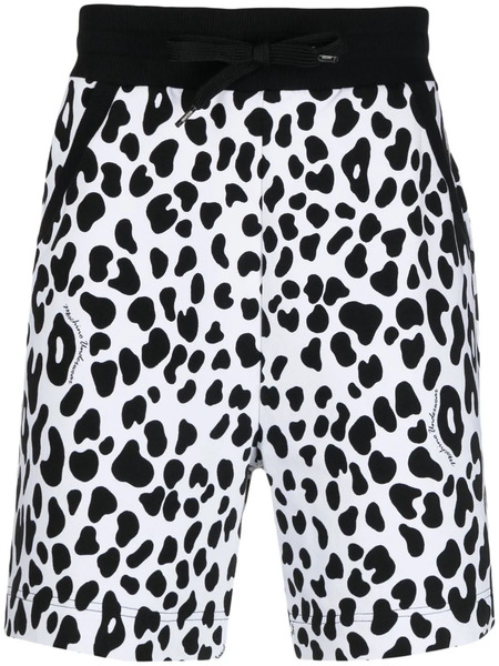  Moschino Leopard Print Shorts - White 