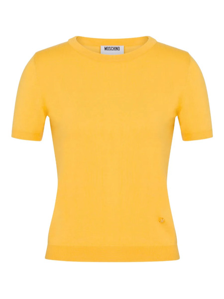 Moschino Logo-detailing Knitted Top - Yellow 