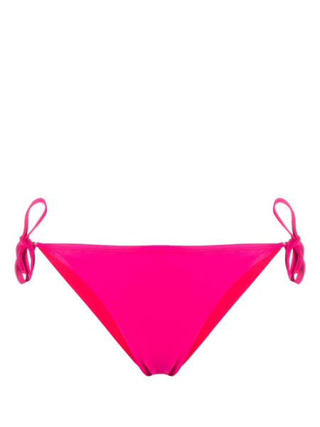  Moschino Logo Patch Side Tie Bikini Bottoms - Pink 