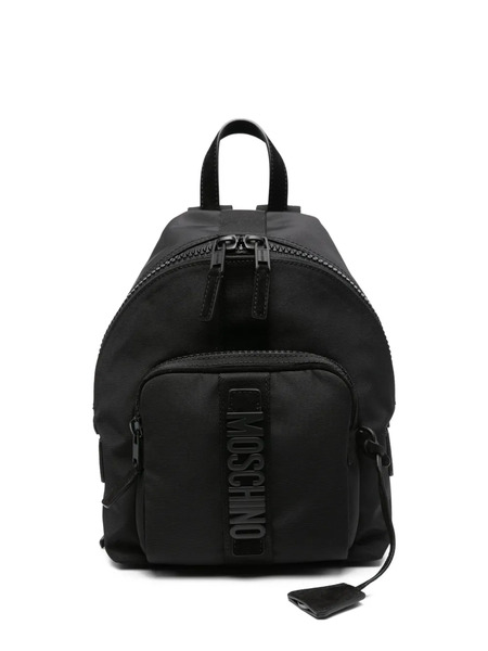  Moschino Logo-plaque Backpack - Black 