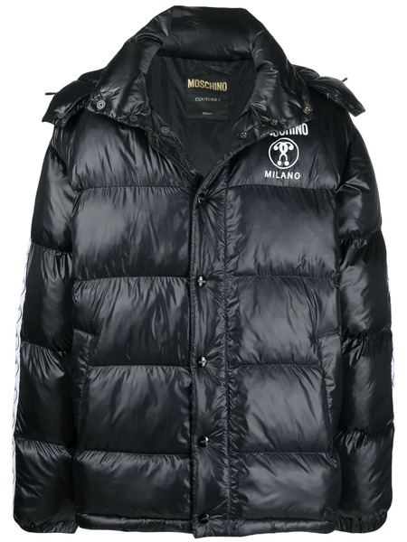  Moschino Padded Hooded Coat - Black 