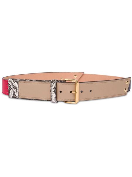  Moschino Patchwork Belt - Grey 