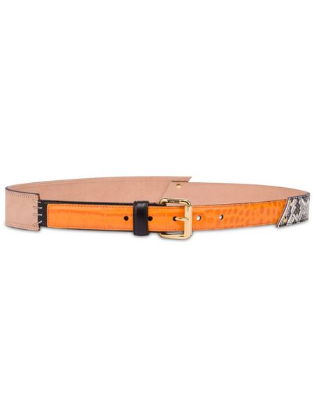 Moschino Patchwork Belt - Orange 