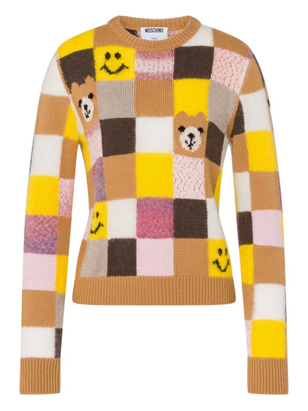  Moschino Patchwork Sweater - Neutrals 