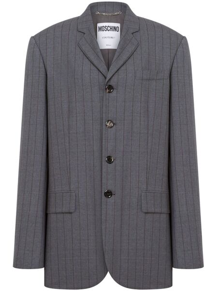  Moschino Pinstriped Blazer - Grey 
