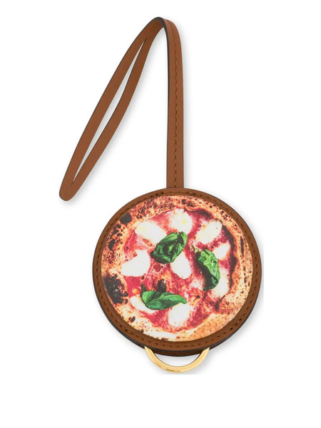  Moschino Printed Keyring - Brown 