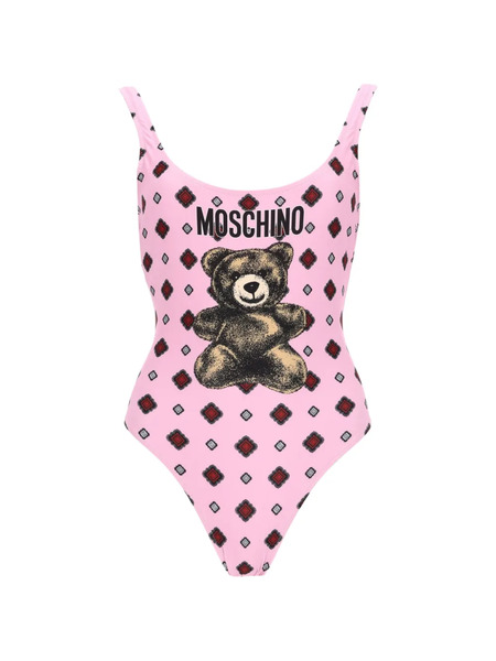  Moschino Printed One Piece - Pink 