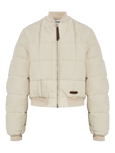  Moschino Quilted Bomber Jacket - Neutrals 
